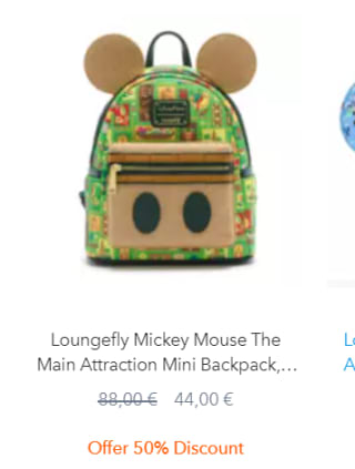 Diverse Disney Loungefly rugtassen met 50% korting bij Shopdisney