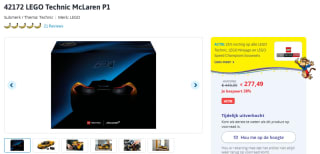 LEGO Technic McLaren P1 (42172) voor €277,49 voor Toychamp