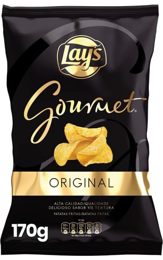 LAY'S patatas fritas gourmet bolsa 170 gr por 1,80€.