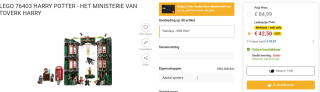 LEGO Harry Potter Het Ministerie van Toverkunst voor €42,50 bij Fnac