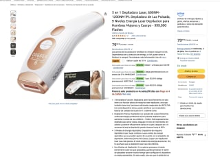 Depiladora laser de luz pulsada con 9 niveles IPL 3 en 1 600NM-1200NM 999,900 Flashes por solo 35,99€