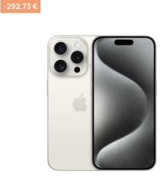 iPhone 15 Pro 128GB Titanio Blanco por solo 926,27€