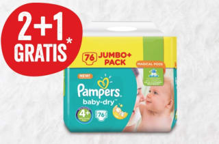 2+1 gratis op Pampers