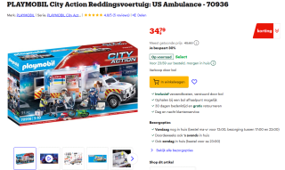 PLAYMOBIL City Action Reddingsvoertuig: US Ambulance - 70936 voor €34,79 bij Bol. en Amazon