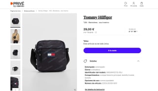 Bandolera azul marino marca Tommy Hilfiger TJM por 29€