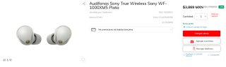 Audífonos Sony WF-1000XM5 por $3,869 | Descuento Sanborns
