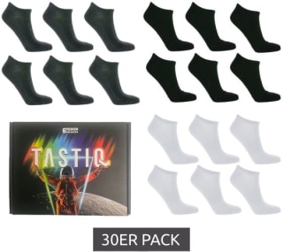 30 paar TASTIQ Sneakersokken voor dames en heren voor €33,30 bij Oulet46