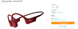 Shokz OpenRun - Rood voor €99 bij Art & Craft.