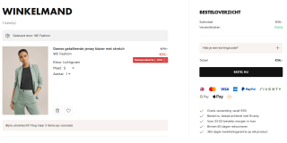 20% kassakorting op de nieuwe damescollectie van WE