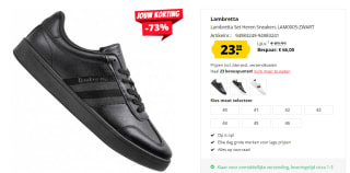 Lambretta Heren Set Court Trainers Zwart €23,99 bij Sport-Korting