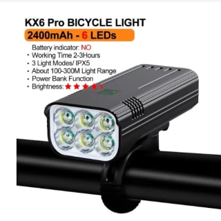 luz de bicicleta recargable por USB C, 12, 8, 6 LED marca NATFIRE- por 8,92€