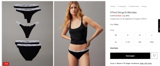5-pack strings en bikinislips Calvin Klein Underwear voor €34