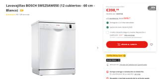 Hasta 20% + 15% EXTRA descuento en electrodomésticos en Worten