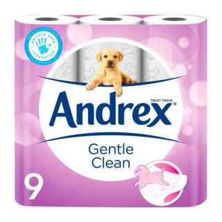 Andrex Gentle Clean Toilet Roll - 9 Pack for £2.00