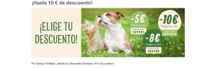 Descuento de -10€, -8€ y -5€ según compra en Zooplus