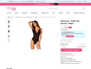 Obsessive Teddy Chic Amoria Negro por solo 3,99€