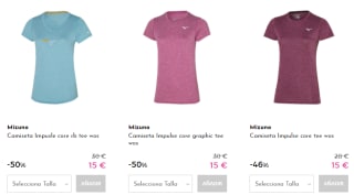 MIZUNO - Camisetas para ellas por 15€