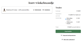 €5 korting op bonbons bij Chocoladebezorgd