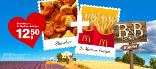 McDonald's B&B Vol Liefde Bunde met 3 sausjes + 2x medium frietjes voor €12,50