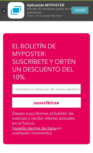 -10% por suscribirnos a la Newsletter de Myposter.