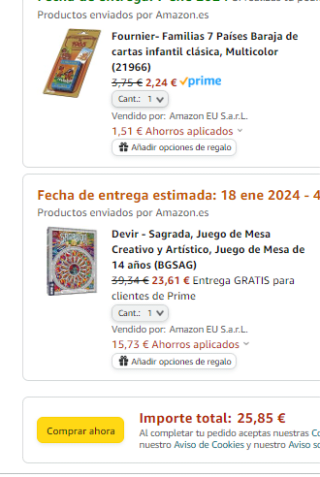 Juego mesa Devir - Sagrada + Familias 7 Países Baraja de cartas por 25,85€