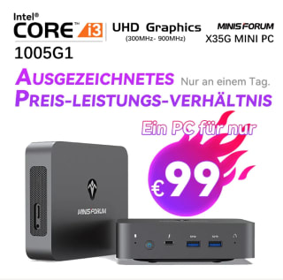 Minisforum X35G Intel Core i3-1005G voor €99 bij Minisforum