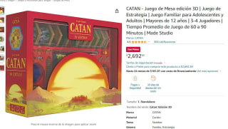 Juego de mesa Catan edición 3D por $2692