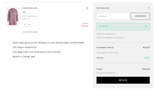 20% korting op alles bij Vila