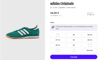 Zapatillas para Mujer adidas Originals SL 72 OG por 46.99€