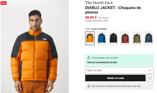 The North Face DIABLO Chaqueta de plumas por 98,95€