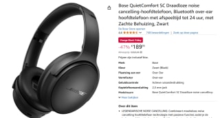 Bose QuietComfort Headset Bedraad en draadloos voor €189, 95 bij Amazon