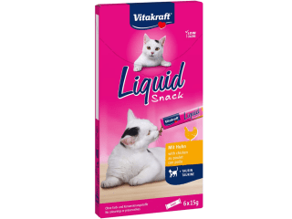 snack líquido para gatos con pollo y taurina pack de 6 x 15g por solo 1,50€