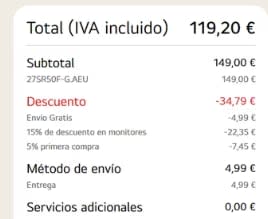 LG 27SR50F-W Smart monitor, 27 Pulgadas, Pantalla IPS, Full HD por 119,20€