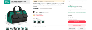 Bolsa de herramientas de 18" por 11,10€