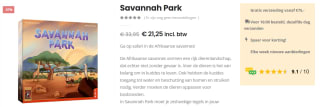 Savannah Park Bordspel voor €21,25 bij Spellenzaak