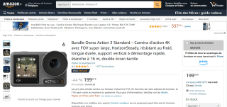 Caméra d’action 4K DJI Osmo Action 3 à 199,99€