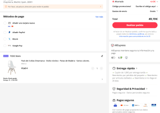 Pack 4 Sillas Dinamarca Estilo Nórdico con patas de madera Blanco por 49,19€
