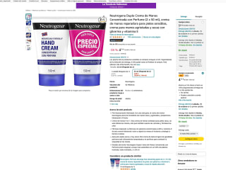 Neutrogena Duplo Crema de Manos Concentrada con Perfume (2x50ml) a solo 4,75€