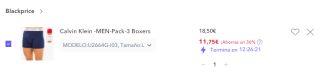 Calvin Klein pack 3 boxers por 11,75€