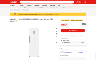 Hisense RL481N4BWE frigorífico una puerta por 503,10€