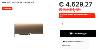 NVIDIA A40 - GPU-computerprocessor voor €4.529,27 bij Caps
