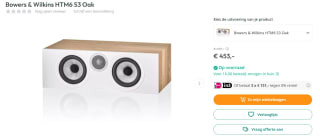 Bowers & Wilkins HTM6 S3 speaker voor €456 bij Artandcraft