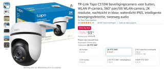 TP-Link Tapo C510W beveiligingscamera voor €33,92 met Amazon Prime