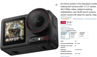 DJI Osmo Action 5 Pro – Standard Combo voor €313,22 bij Amazon