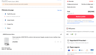 Robot aspirador JONR P20 Pro a tan solo 243,94€
