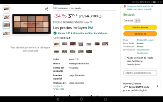Makeup Revolution Paleta de sombras de ojos de 15 sombras por 3,16€