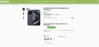 APPLE IPHONE 15 PRO 256GB BLUE TITANIUM a tan solo 1,049€