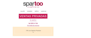 Hasta 50% descuento en ventas privadas desde Spartoo (registrados)
