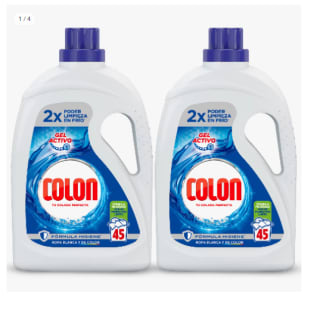 Pack de 2×45 Lavados Detergente Gel Azul Activo Colon por 12.99€ (Cuenta Nueva 7.8€)