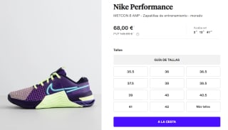 Zapatillas de Trainning para Mujer Nike METCON 8 AMP por 68€